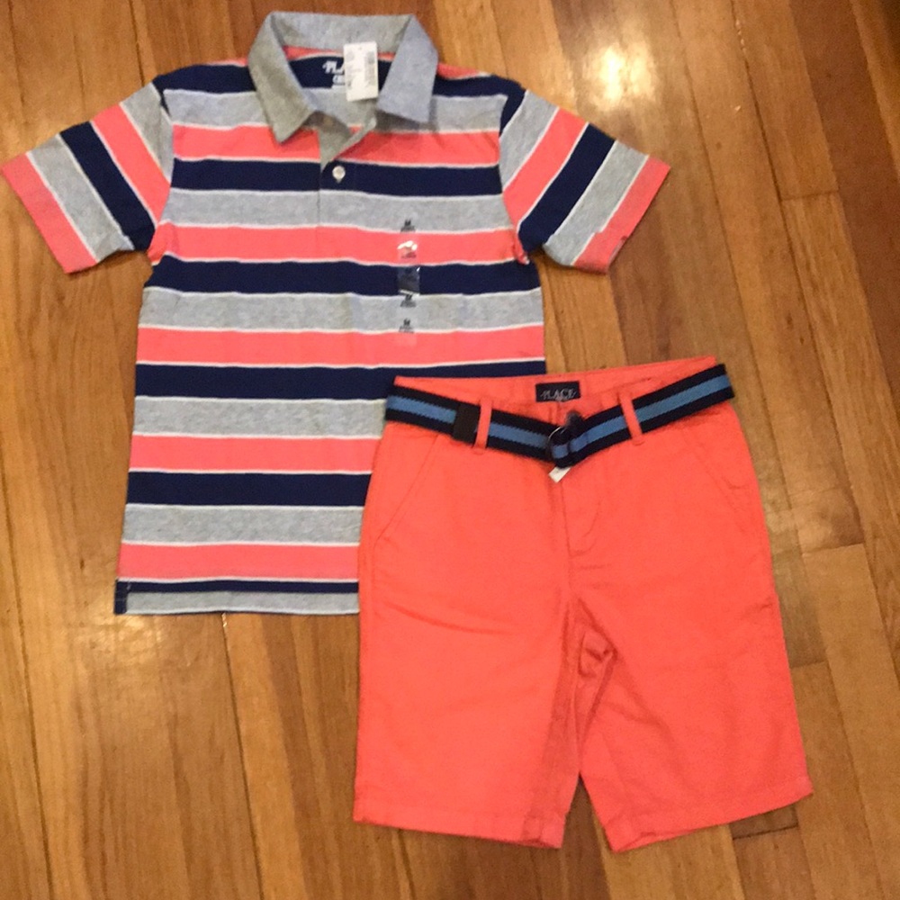 ❌SOLD ❌Collared shirt with matching pants and belt